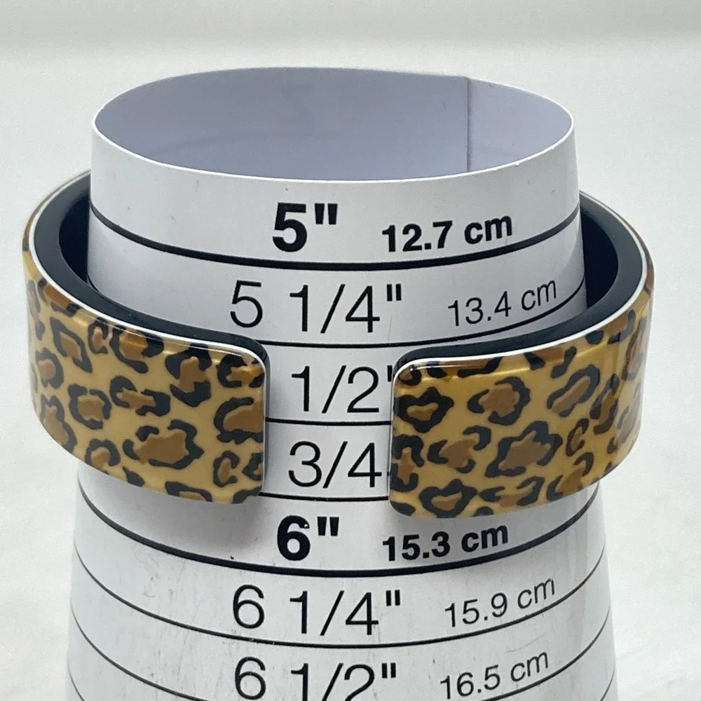 Geneva Womens Watch Leopard Print Silver Tone Cuff MOP New Battery SMALL 5.75